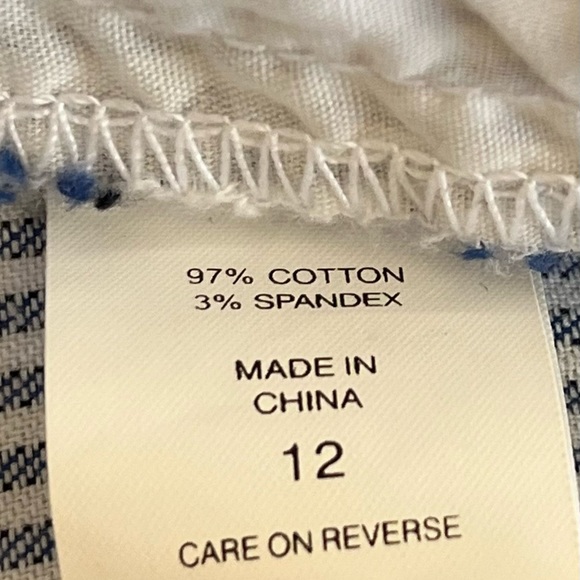 Blue and White Pin Striped Shorts by New York and Company/Size 12. NWT - Picture 4 of 7